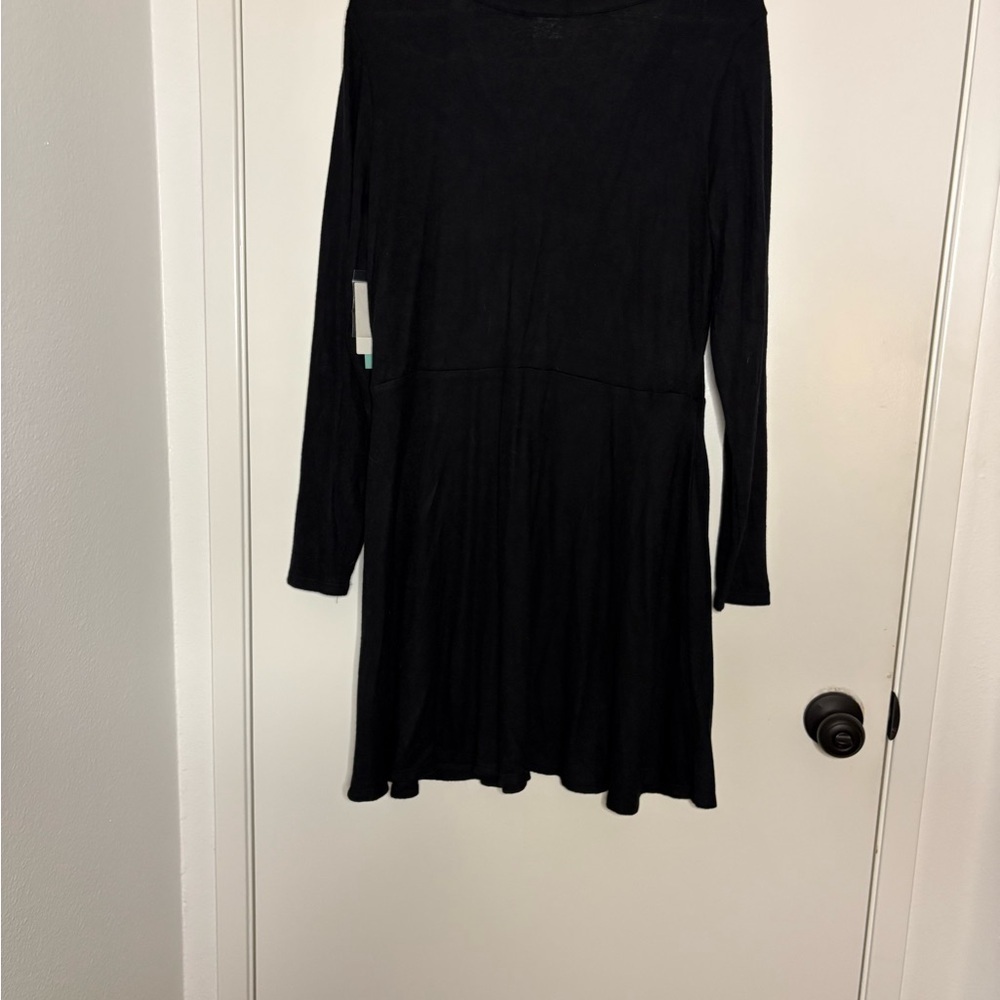 Abound Black V-Neck Long Sleeve Casual Dress - Picture 2 of 2